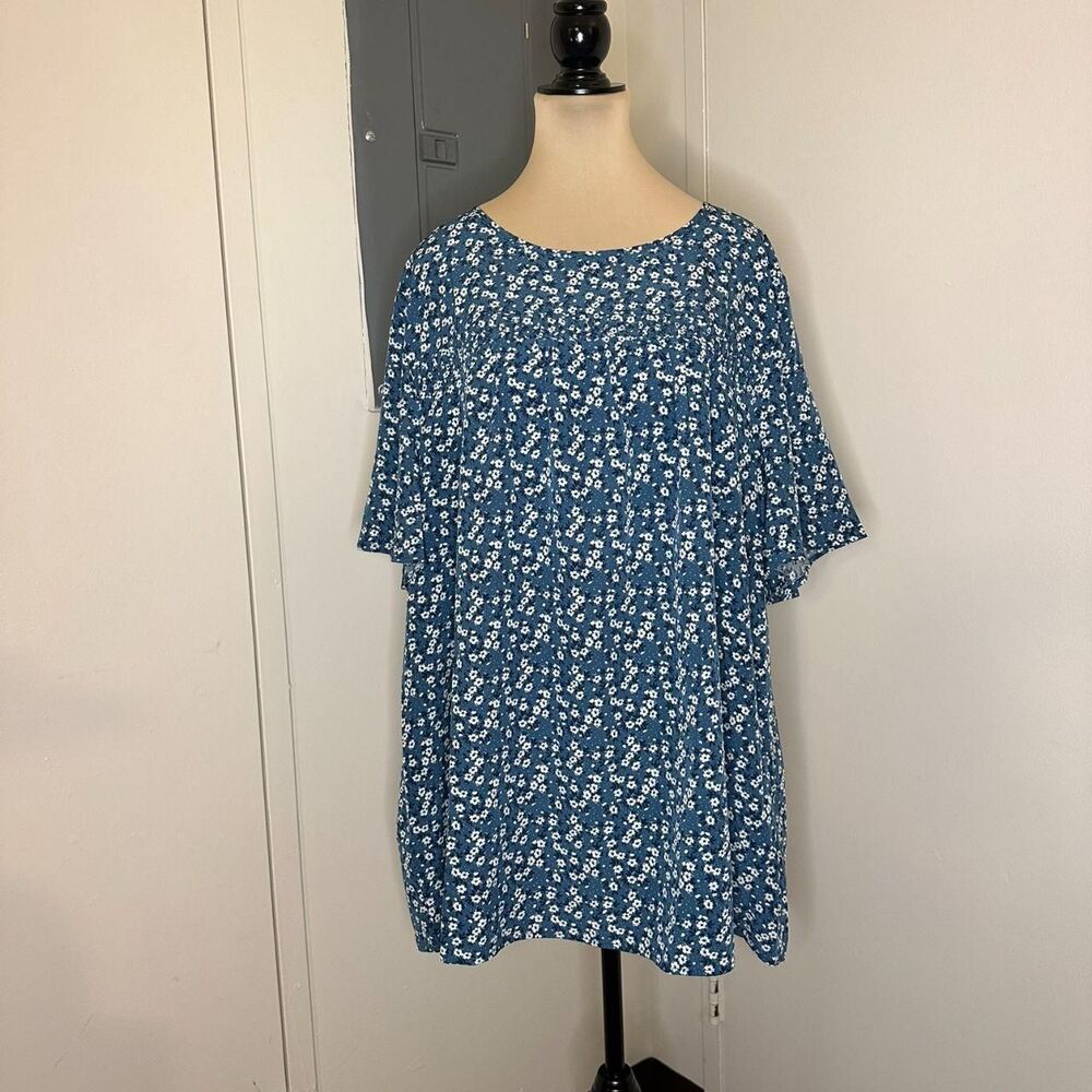 Bloomchic Women's Blue and White Blouse